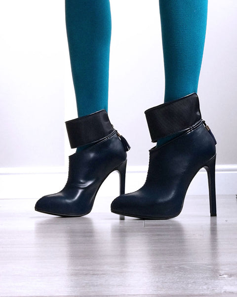 blue ankle boots by Ivana Basilotta , No One's Skin 