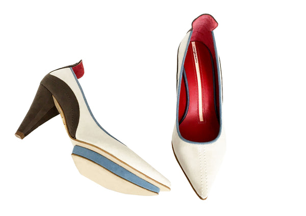 cone heels luxury vegan designs by Ivana Basilotta for No One’s Skin