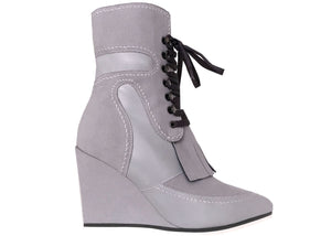 Gialetta pale grey ankle boots wedge