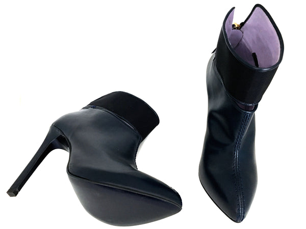  blue ankle boots lavender lining by Ivana Basilotta , No One's Skin 